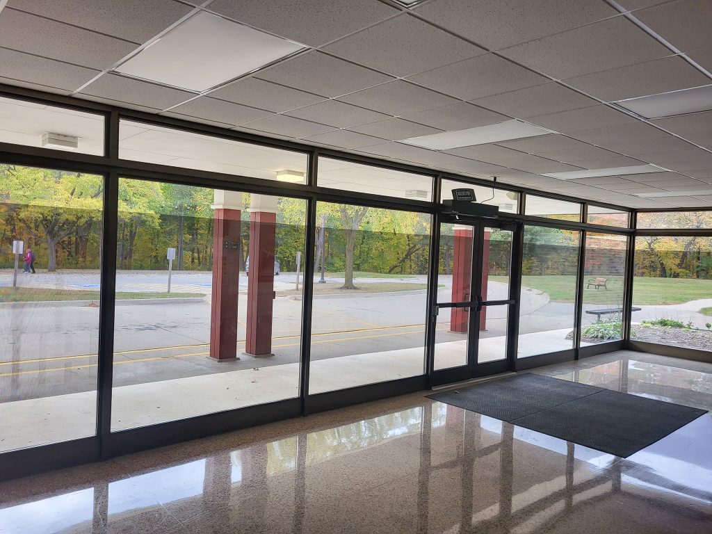 River Hills School window clings inside (see-through)