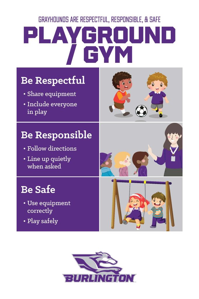 Grayhounds playground/gym rules poster