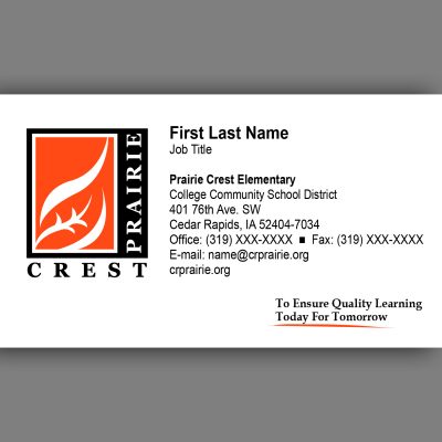 Prairie Crest Business Card