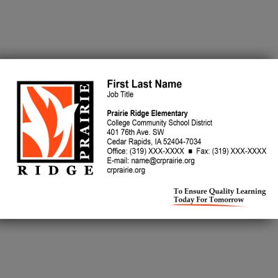 Prairie Ridge Business Card