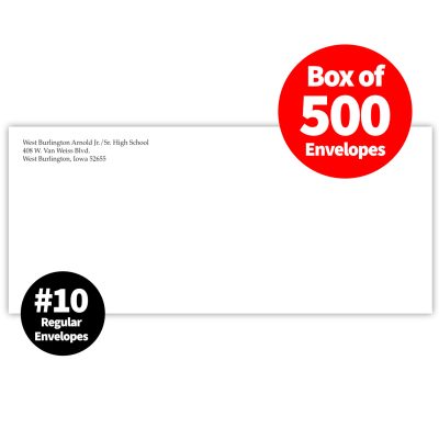 Box of 500 #10 regular envelopes