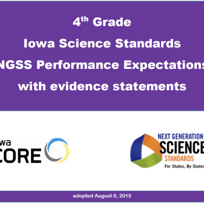 4th grade Iowa Science Standards