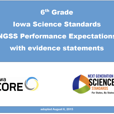 6th grade Iowa Science Standards