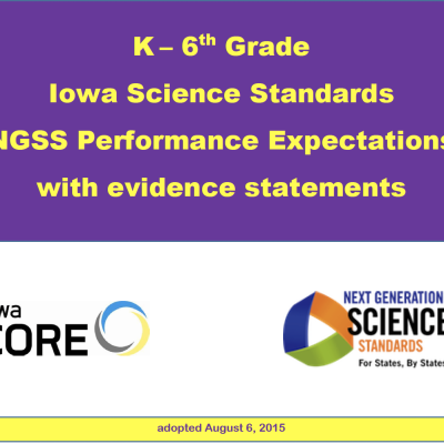 K-6 grade Iowa Science Standards