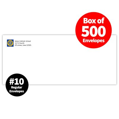 Box of 500 #10 regular envelopes